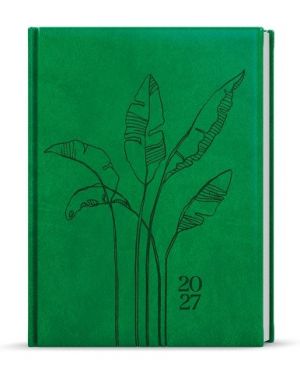 Diář týdenní - Prokop - Vivella s ražbou - B6 - jasně zelená - Listy 2027, 12cm x 16,5cm,