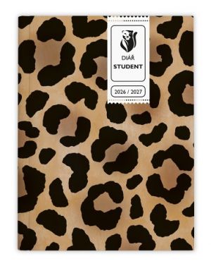 Diář týdenní - Student - V8 - lamino - kapesní - Leopard 2027, 10cm x 13,5cm, BTS9-3-27
