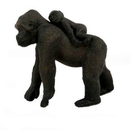 A - Figurka Gorila s mládětem 7 cm