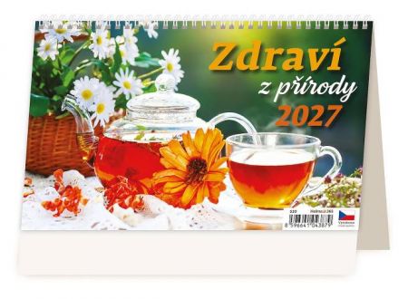 Kalendář stolní 14denní Zdraví z přírody 2027, 22,6cm x 13,9cm, S30-27