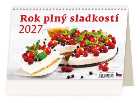 Kalendář stolní Rok plný sladkostí 2027, 22,6cm x 13,9cm, S05-27