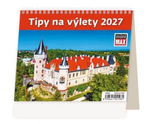 Kalendář stolní MiniMax Tipy na výlety 2027, 17,1cm x 13,9cm, SM04-27