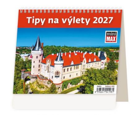 Kalendář stolní MiniMax Tipy na výlety 2027, 17,1cm x 13,9cm, SM04-27