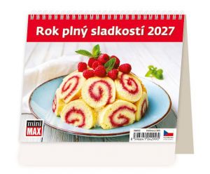 Kalendář stolní MiniMax Rok plný sladkostí 2027, 17,1cm x 13,9cm, SM02-27
