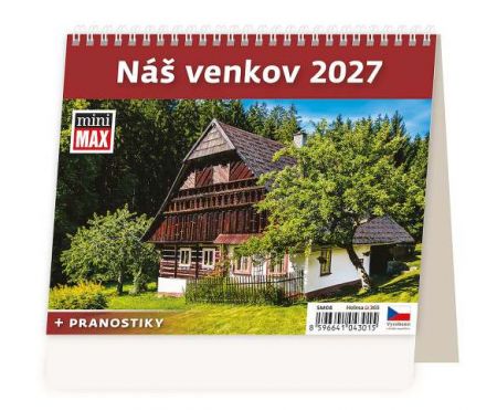 Kalendář stolní MiniMax Náš venkov 2027, 17,1cm x 13,9cm, SM08-27