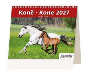Kalendář stolní MiniMax Koně/Kone 2027, 17,1cm x 13,9cm, SM14-27
