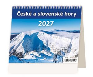 Kalendář stolní MiniMax České a slovenské hory 2027, 17,1cm x 13,9cm, SM09-27