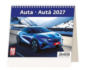 Kalendář stolní MiniMax Auta/Autá 2027, 17,1cm x 13,9cm, SM11-27