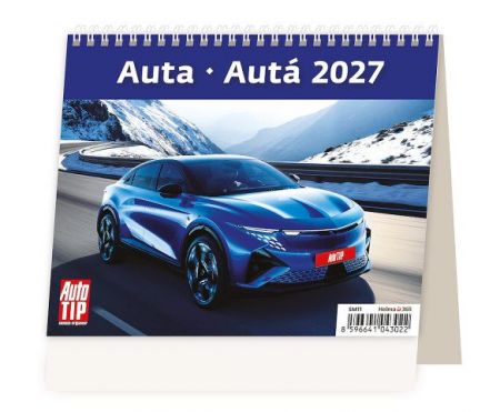 Kalendář stolní MiniMax Auta/Autá 2027, 17,1cm x 13,9cm, SM11-27