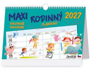 Kalendář stolní MAXI RODINNÝ plánovací kalendář 2027, 24cm x 16cm, S36-27
