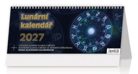 Kalendář stolní Lunární kalendář 2027, 32,1cm x 13,4cm, S18-27