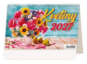 Kalendář stolní Květiny 2027, 22,6cm x 13,9cm, S19-27