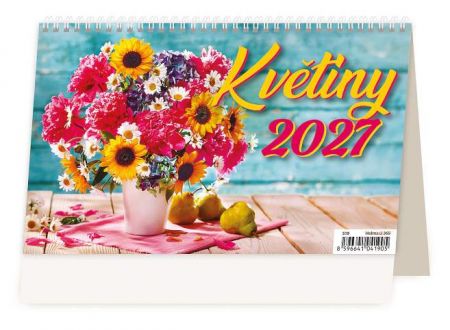 Kalendář stolní Květiny 2027, 22,6cm x 13,9cm, S19-27