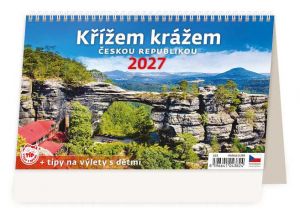 Kalendář stolní Křížem krážem Českou republikou 2027, 22,6cm x 13,9cm, S23-27