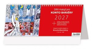 Kalendář stolní Děti malují pro Konto Bariéry 2027, 32,1cm x 13,4cm, S55-27