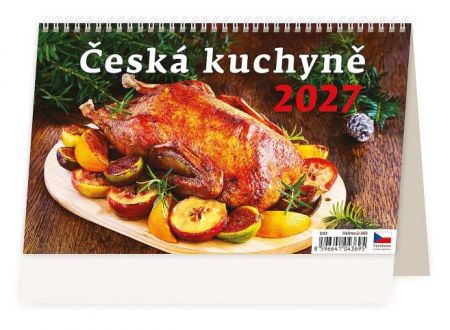 Kalendář stolní Česká kuchyně 2027, 22,6cm x 13,9cm, S03-27