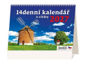 Kalendář stolní 14denní kalendář s citáty 2027, 21,1cm x 14,8cm, S39-27 