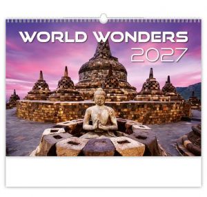 Kalendář nástěnný World Wonders NEW 2027, 45cm x 31,5cm, N136-27