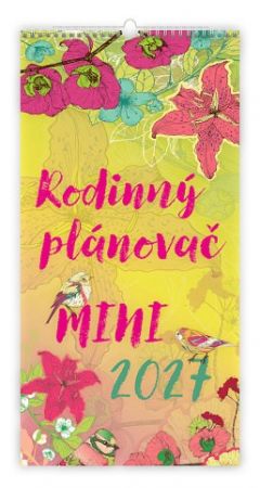 Kalendář nástěnný MINI Rodinný plánovač NEW 2027, 22cm x 48,5cm, N189-27
