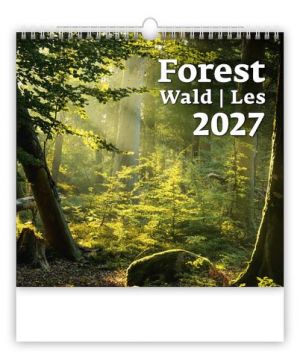 Kalendář nástěnný Forest/Wald/Les 2027, 30cm x 30cm, N171-27