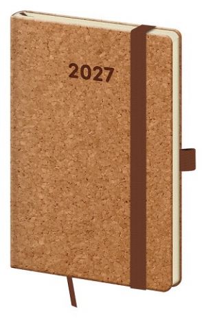 Diář týdenní kapesní Cork 2027, 9cm x 14cm, DCK436-1-27