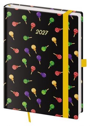 Diář týdenní B6 Vario - Lollipop s gumičkou 2027, 12cm x 16,5cm, DVR433-26-27