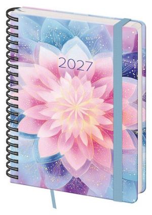 Diář týdenní B6 Twin - Lotus NEW 2027, 12cm x 16,5cm, DTW433-02-27