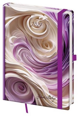 Diář týdenní A5 Vario - Matragi Violet s gumičkou 2027, 14,3cm x 20,5cm, DVR423-29-27