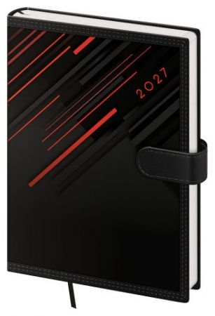 Diář týdenní A5 Tone - červená s magnetem NEW 2027, 14,3cm x 20,5cm, DTN423-02-27