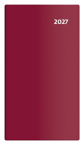 Diář čtrnáctidenní kapesní - Torino - bordó 2027, 8,5cm x 15,4cm, PT02-03-27