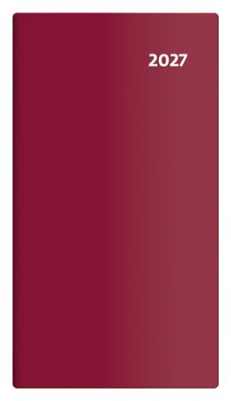 Diář čtrnáctidenní kapesní - Torino - bordó 2027, 8,5cm x 15,4cm, PT02-03-27