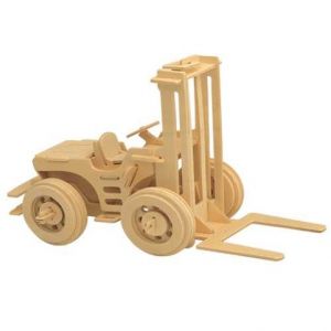 Woodcraft Dřevěné 3D puzzle Vysokozdvižný vozík přírodní