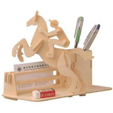 Woodcraft Dřevěné 3D puzzle Stojánek na tužky Dostihy