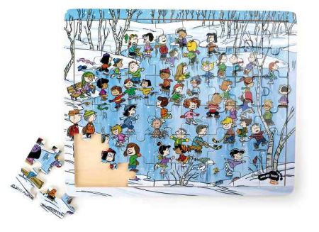 small foot Dřevěné puzzle Snoopy v zimě