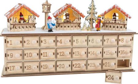 small foot Dřevěný adventní kalendář Vánoční trhy