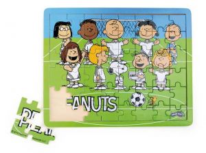 small foot Dřevěné puzzle Snoopy a fotbal