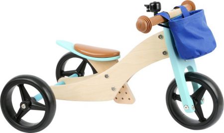 small foot Dřevěné odrážedlo Trike 2v1 tyrkysové