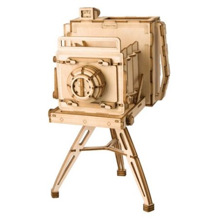 RoboTime 3D dřevěná skládačka Historický fotoaparát