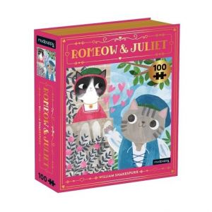 Mudpuppy Puzzle Romeow &amp; Juliet Bookish Cats 100 dílků