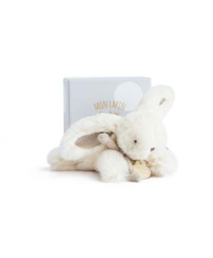 Doudou Dárková sada - Plyšový králíček béžový 16 cm
