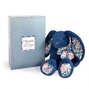 Doudou Histoire d&sbquo;Ours Plyšový kamarád modrý králíček 25 cm