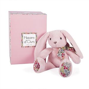 Doudou Histoire d‚Ours Plyšový kamarád růžový králíček 25 cm