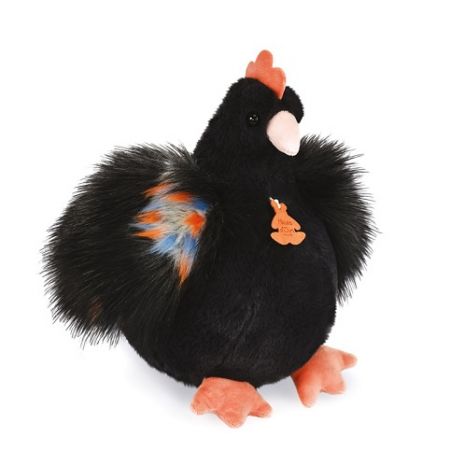 Doudou Histoire d‚Ours Plyšová slepička černá 28 cm
