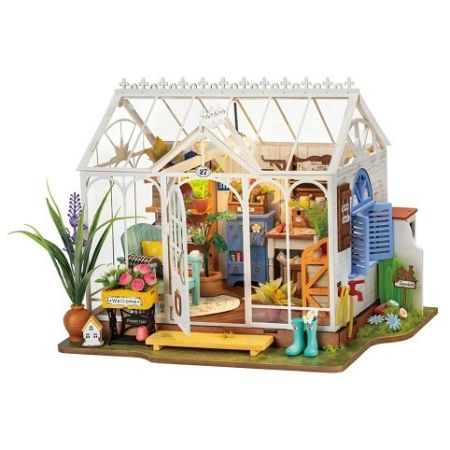 RoboTime 3D dřevěná skládačka Miniatura domečku Vysněný zahradní dům