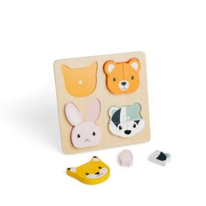 Bigjigs Toys Vkládací puzzle počítání Zvířátka