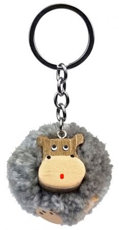 2Kids Toys Dřevěná klíčenka pompon Hroch