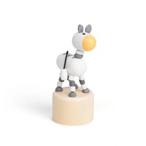 Bigjigs Toys Dřevěná mačkací zvířátka Safari Zebra