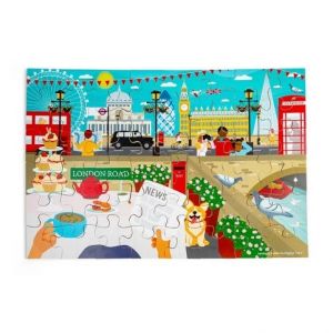 Bigjigs Toys Dřevěné podlahové puzzle Londýn