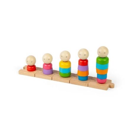 Bigjigs Toys Nasazování Duhová rodina