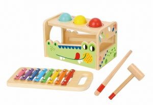 2Kids Toys Zatloukačka a xylofon Krokodýl